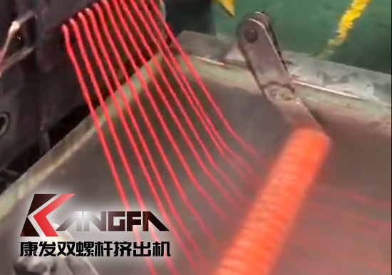康發(fā)售后服務(wù)無止境！客戶水拉條JSH-75雙螺桿造粒機(jī) 普通玻纖增強(qiáng)改性售后維保記